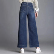 Oversize 34 Baggy Jeans Women High Waist Wide Leg Pants Washed High Street Vaqueros Ankle Length Office Lady Denim Trousers