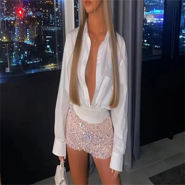 2023 Summer Women Mini Shorts Fashion Trend Sequined High Waist Glitter Clothing Sexy Skinny Party Nightclub Shorts Streetwear