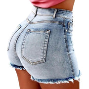 Summer Women Slim Shorts Trousers Fashion Ladies Jeans Broken Denim Shorts Ripped Jeans High Waisted Hotpant Slim Fit