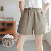 High Waisted Casual Linen Shorts Women Gym Workout Shorts Cotton Short Pants Loose-fitting Ladies Short Femme Women Shorts Sport