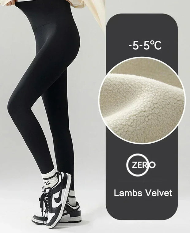 Autumn Winter High Waist Shark Leggings Women's Seamless Fleece Warm Leggings Slim Thin Casual Sports Fitness Leggings