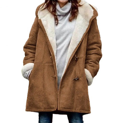 2023 New Fashion Long Winter Coat Women Clothing Wool Liner Hooded Parkas Slim With Fur Collar Warm Winter Jacket Women 5XL