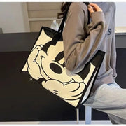 Disney's New Cartoon Mickey Casual Versatile Women's Large-capacity Canvas Bag Fashionable Work Commuter Handbag