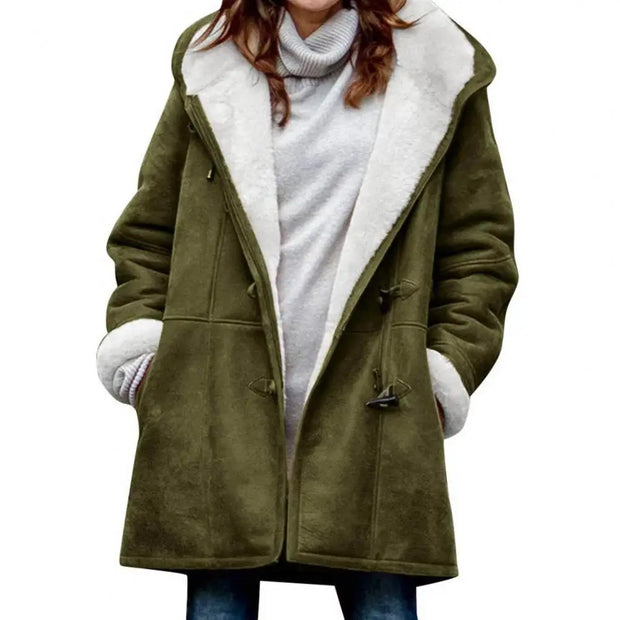 2023 New Fashion Long Winter Coat Women Clothing Wool Liner Hooded Parkas Slim With Fur Collar Warm Winter Jacket Women 5XL