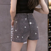 2023 New European Rhinestone Shorts Chic Sexy Shiny Full Diamonds Women Stretch High Waist Glittering Bling Drilling Hot 35153