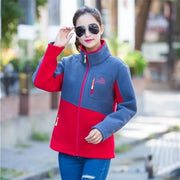 Plus Size Women's Sweatershirt Plush Thickened Young And Middle-aged Fleece Coat Female Blouse Loose Zip Embroidered Jacket