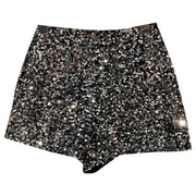 New Autumn Black Velvet Shorts Women Sequined Shiny Versatile Short Pants Clubwear Shorts Hot Pants High Street