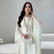 Eid Batwing Satin Shimmer Abaya Dubai Luxury 2025 Islam Muslim Kaftan Dress Kebaya Abayas for Women Vestido Caftan Marocain Robe