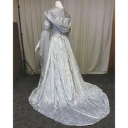 2024 women's medieval retro style wedding dress 8-color hooded waist dress cosplay