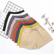 High Waisted Casual Linen Shorts Women Gym Workout Shorts Cotton Short Pants Loose-fitting Ladies Short Femme Women Shorts Sport