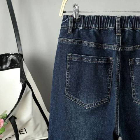 XL-6XL Large Size Jeans Women High Waisted Baggy Jeans Woman Loose Denim Harem Pants Mom Jeans Spring Women Clothing