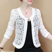 Womens Jackets And Coats Long Sleeve Beading Hollow Lace Women Jacket Chaquetas Mujer 2024 Casaco Feminino Jacket Women B239