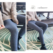 Slim Leggings Autumn Women High Waist Casual Trousers Knitted Ribbed Thicken Solid Elasticity Thermal  Ankle-Length Leggins