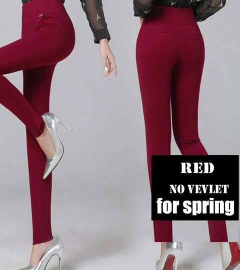 6XL Leggings Autumn Winter Velvet Leggings for Women High Waist Skinny Legging Long Pants woman Warm Winter Leggings