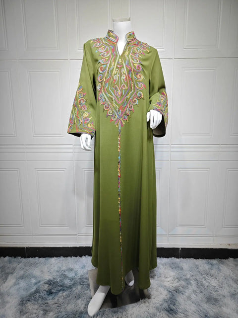 Ramadan Abaya for Women Muslim Embroidery Dress Dubai Kaftan Turkey Arab Robe Eid Djellaba Caftan Marocain Femme Jalabiya Kebaya