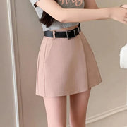 New Women Casual Suit Shorts 2025 Spring Summer Fashion High Waist A-line Shorts Skirts Korean Style Ladies Casual Culottes