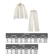 Tracksuits Set Woman 2024 Winter Cotton Solid Women's Suits Wide Baggy Pants Sportswear Women Sweater 2 Piece Set Women Outfits