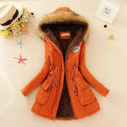 2024 New Autumn Winter Women Cotton Jacket Padded Casual Slim Coat Emboridery Hooded Parkas Wadded Warm Overcoat