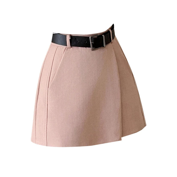 New Women Casual Suit Shorts 2025 Spring Summer Fashion High Waist A-line Shorts Skirts Korean Style Ladies Casual Culottes