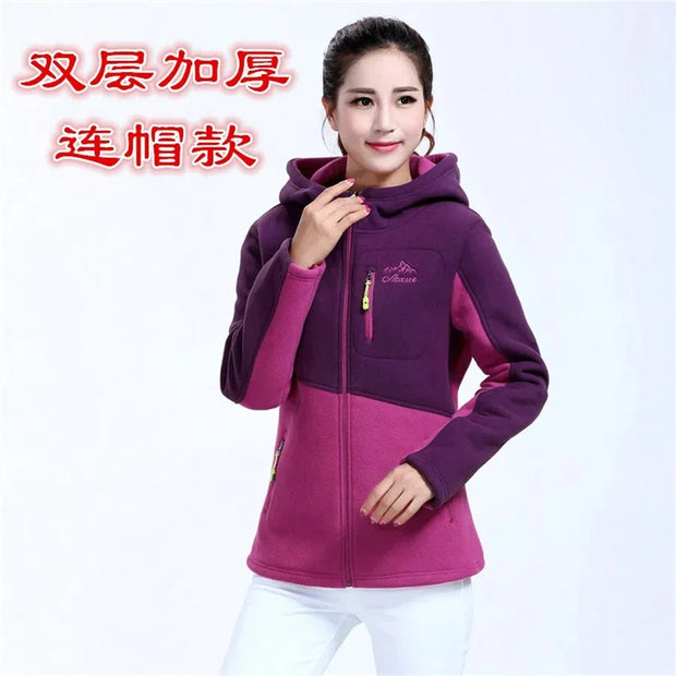 Plus Size Women's Sweatershirt Plush Thickened Young And Middle-aged Fleece Coat Female Blouse Loose Zip Embroidered Jacket