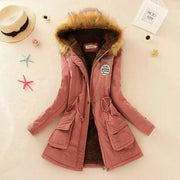 2024 New Autumn Winter Women Cotton Jacket Padded Casual Slim Coat Emboridery Hooded Parkas Wadded Warm Overcoat