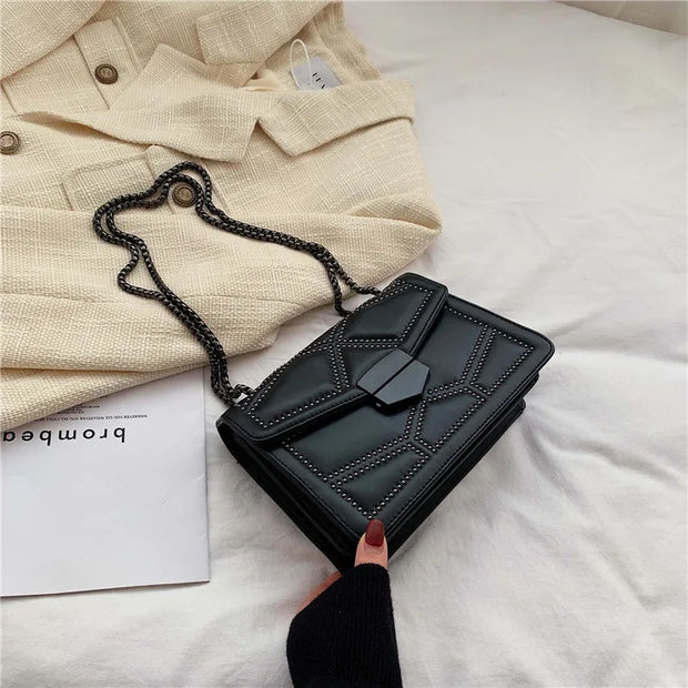 2025 Pu Leather Shoulder Bags for Women Handbag Fashion Crossbody Bag Vintage Underarm Bag Square Satchel Chain Messenger Bag