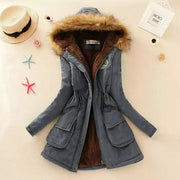 2024 New Autumn Winter Women Cotton Jacket Padded Casual Slim Coat Emboridery Hooded Parkas Wadded Warm Overcoat