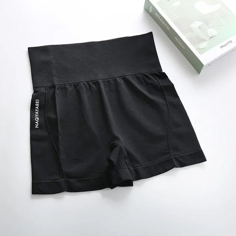 High Waist Sport Shorts Abdominal Contraction Shaping Fitness Yoga Short Cycling Shorts Safety PantsGym Legging Fitness