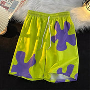 Beach Style Shorts for Women Fashion Summer Streetwear BF Y2k Pants Cartoon Print Casual Short Mujer Pantalones Cortos De Mujer