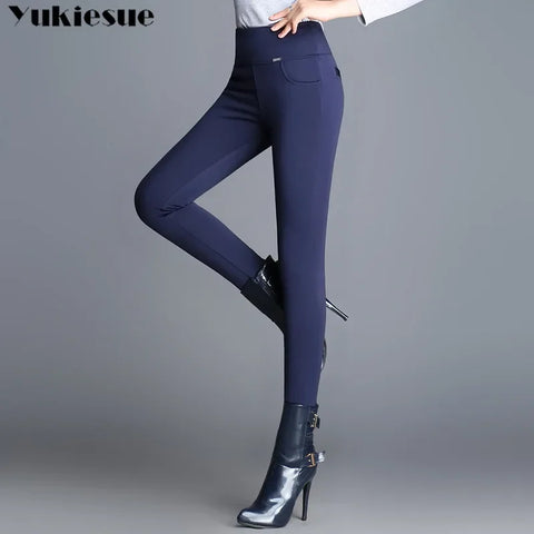 6XL Leggings Autumn Winter Velvet Leggings for Women High Waist Skinny Legging Long Pants woman Warm Winter Leggings