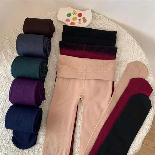 Velvet Fleece Lined Tights Women Thermal Pantyhose for Women Winter Panty Polar Skin Black Effect Stockings Women's Thermal Sock