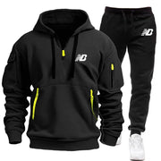 2024 Men Tracksuit Hoodie Set, Men's Brand Sweater, Warm Sportswear, Sports Iuxury, High quality Print, Autumn/Winter, 2 pieces