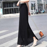 2024 Elegant Fashion Harajuku Slim Fit Female Clothes Loose Casual All Match Chiffon Wide Leg Pants High Waist Split Skirt Pants