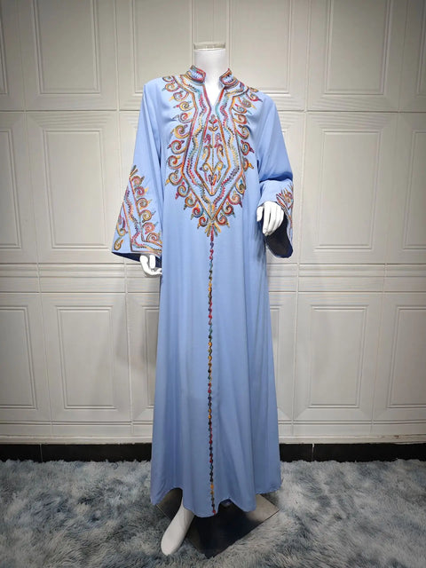 Ramadan Abaya for Women Muslim Embroidery Dress Dubai Kaftan Turkey Arab Robe Eid Djellaba Caftan Marocain Femme Jalabiya Kebaya