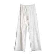 Satin Wide Leg Pants Long Floor Casual Pants Women's Summer