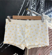 Casual Women Soft Cotton Front Buttons Shorts 2023 Summer Vintage Low Waist Female Chic Bottoms