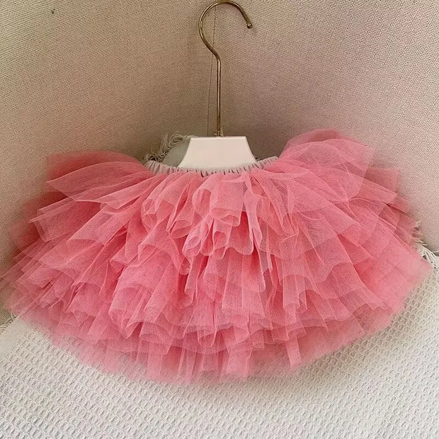 Little Girls Tutu Skirts Black Fluffy Toddler Tulle Princess Ball Gown Pettiskirt Ballet Dance Kids Party/birthday Skirt 1-7T