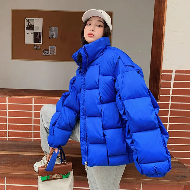 2024 New Snow Wear Coat Women Parkas Down Cotton Jacket Warm Female Casual Loose Winter Jackets Padded Puffer Parka Outerwear