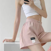 Women Shorts Summer Elastic Lace Up Drawstring Sweat Short Sport Underpanties Girl Straight Leg Pants Female Underware Panties