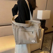 Women's Fashion Shoulder Bag Class Large Capacity Student Tote Bag 2023 New Canvas Commuter Handbag Women Bag