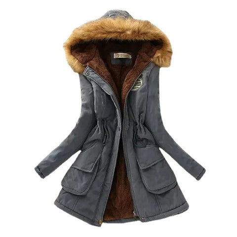 2024 New Autumn Winter Women Cotton Jacket Padded Casual Slim Coat Emboridery Hooded Parkas Wadded Warm Overcoat