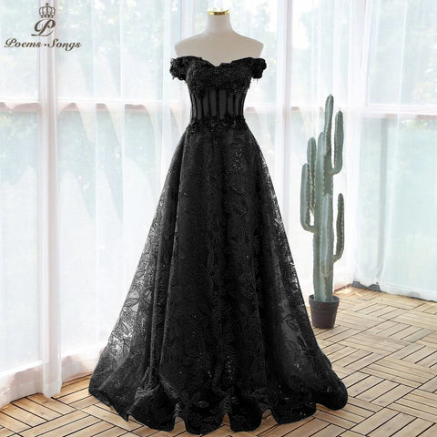 Elegant sequin lace gray flowers Evening dress  prom dresses evening gowns vestidos de fiesta robe de soirée de mariage