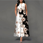 New Casual Sleeveless Long Dress Women's Printed Bohemian Retro maxi Dresses