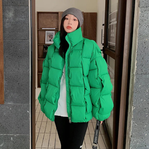 2024 New Snow Wear Coat Women Parkas Down Cotton Jacket Warm Female Casual Loose Winter Jackets Padded Puffer Parka Outerwear