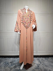 Ramadan Abaya for Women Muslim Embroidery Dress Dubai Kaftan Turkey Arab Robe Eid Djellaba Caftan Marocain Femme Jalabiya Kebaya