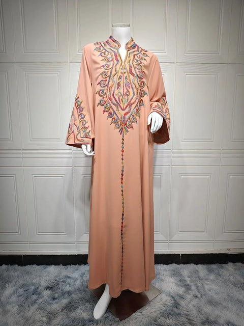 Ramadan Abaya for Women Muslim Embroidery Dress Dubai Kaftan Turkey Arab Robe Eid Djellaba Caftan Marocain Femme Jalabiya Kebaya