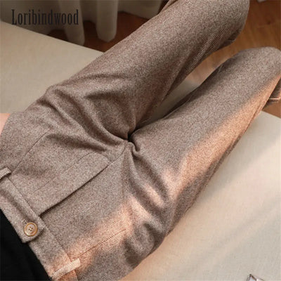 Woolen Pants Women's Harem Pencil Pants 2023