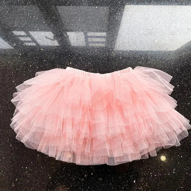 Little Girls Tutu Skirts Black Fluffy Toddler Tulle Princess Ball Gown Pettiskirt Ballet Dance Kids Party/birthday Skirt 1-7T