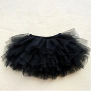 Little Girls Tutu Skirts Black Fluffy Toddler Tulle Princess Ball Gown Pettiskirt Ballet Dance Kids Party/birthday Skirt 1-7T