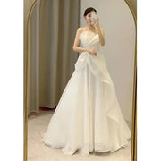 Robe De Mariee New Wedding Dresses Strapless Fashion Cheap Bride Dress Vestidos De Novia